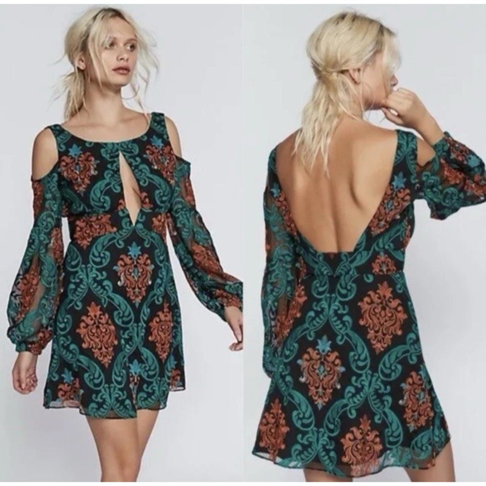 NWT Free People Want to Want Me Embroidered Mini Dress Sz 2‎ XS $300